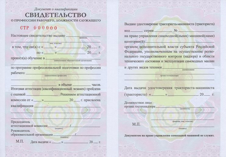 Выдаваемые документы